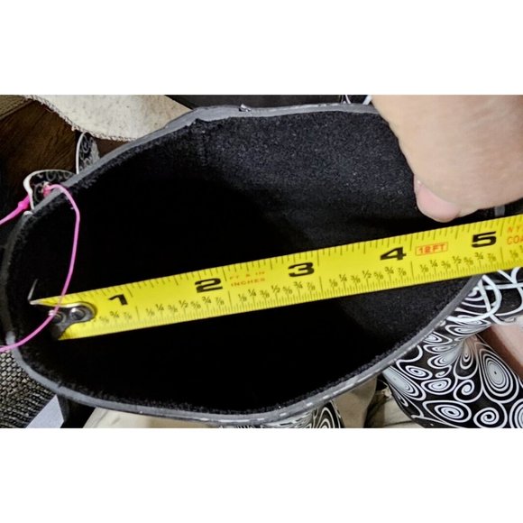 BLAZIN ROXX Layla Sz 7 Rain Boots Black White Outdoor Chore Cowgirl Boot 58106 - Picture 10 of 16